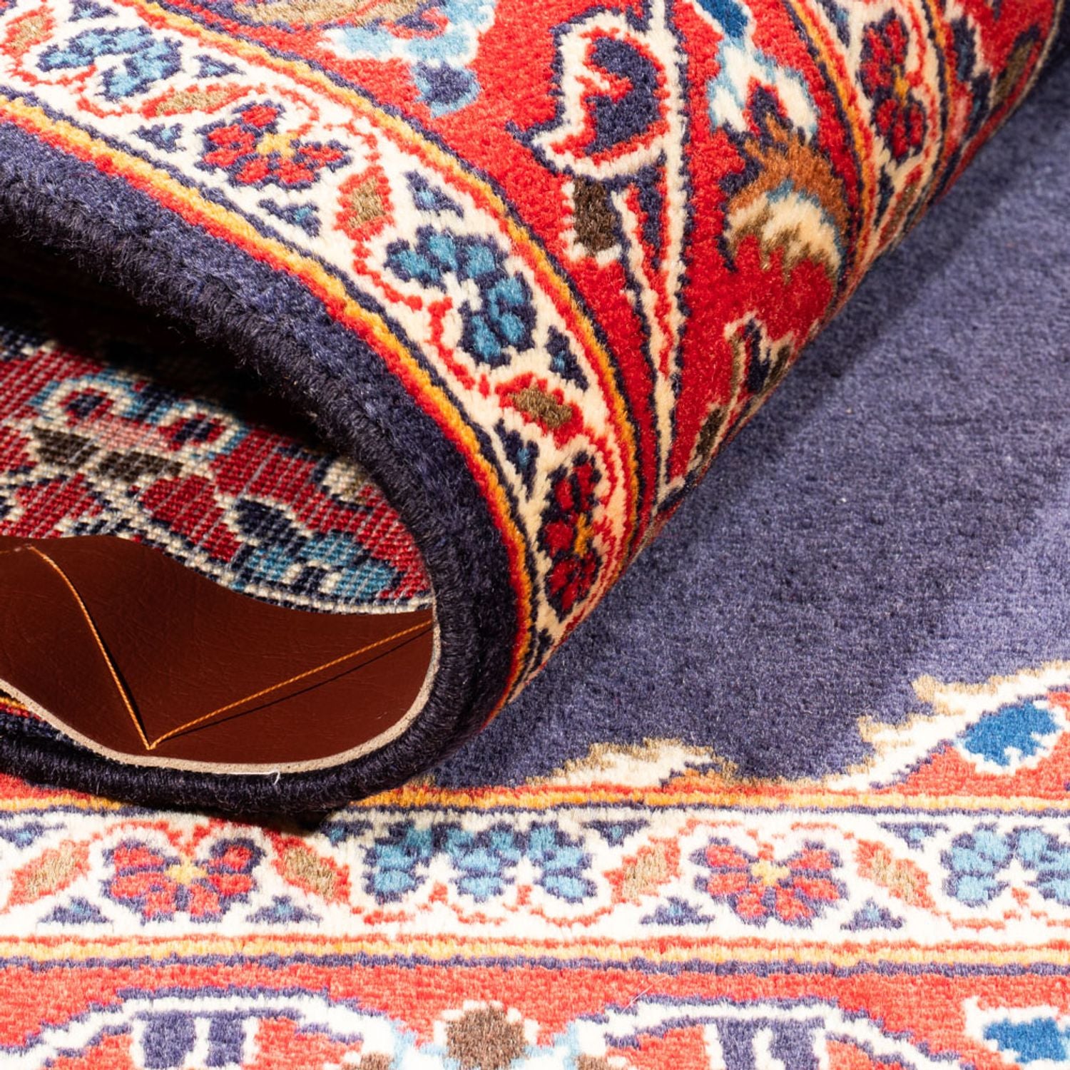 Tapis persan - Keshan - 142 x 90 cm - bleu foncé