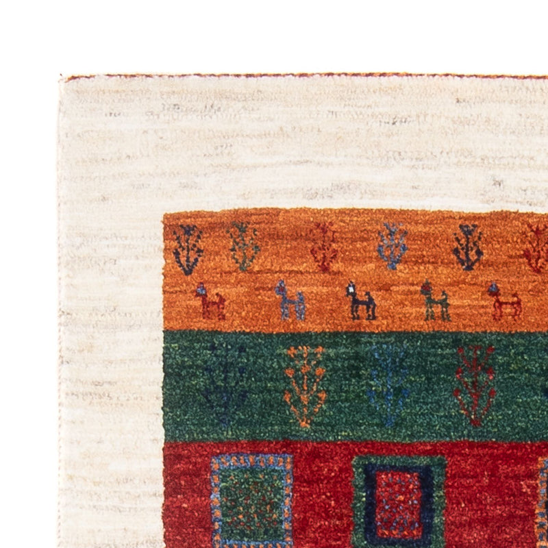 Tapis Gabbeh - Loribaft Persan - 129 x 83 cm - multicolore