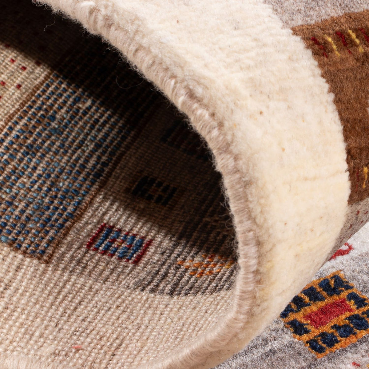 Tapis Gabbeh - Loribaft Persan - 136 x 85 cm - multicolore