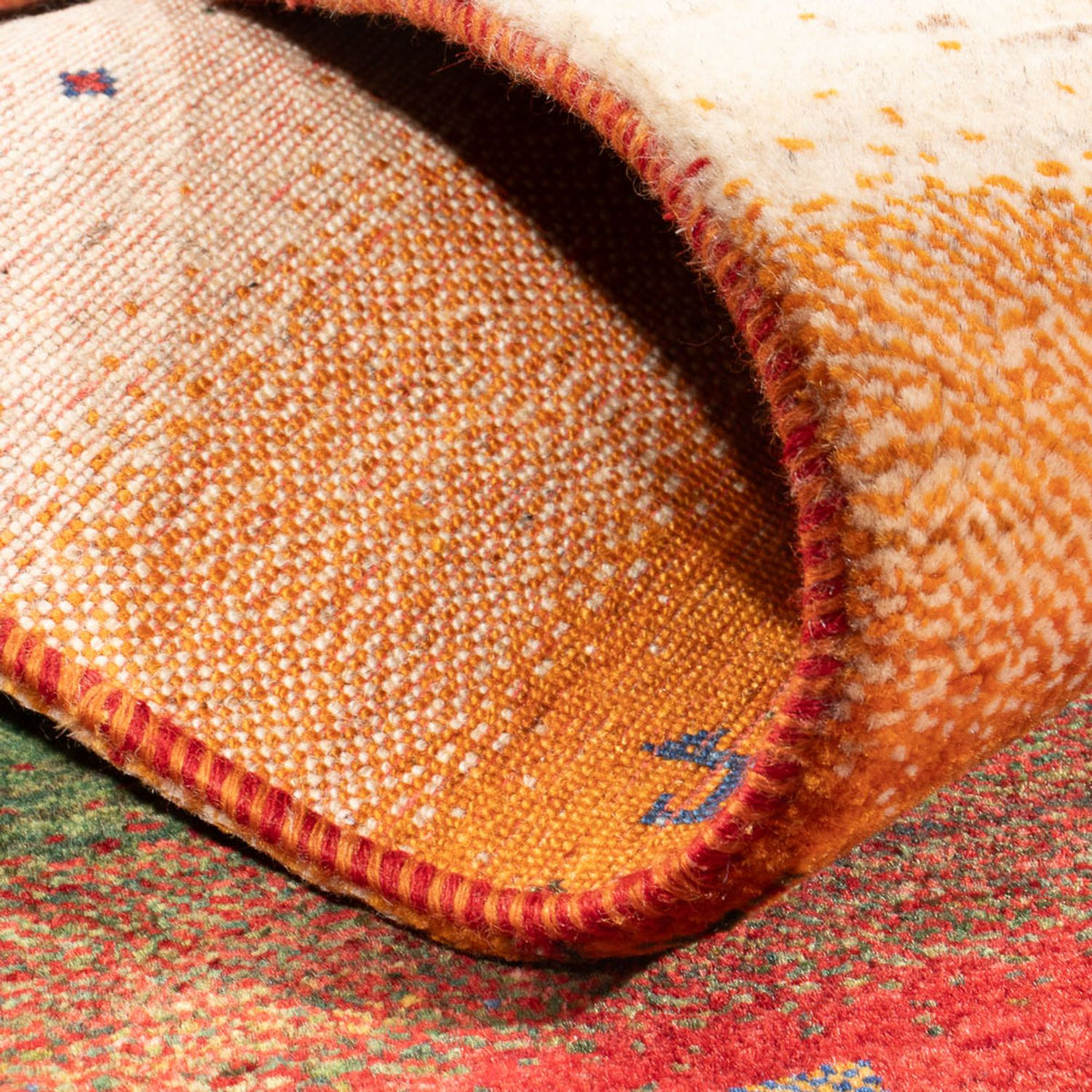 Tapis Gabbeh - Loribaft Persan - 131 x 82 cm - multicolore