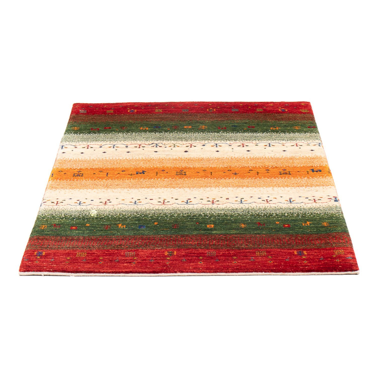 Tapis Gabbeh - Loribaft Persan - 131 x 82 cm - multicolore