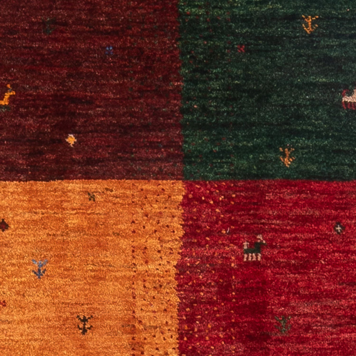 Tapis Gabbeh - Loribaft Persan - 126 x 82 cm - multicolore