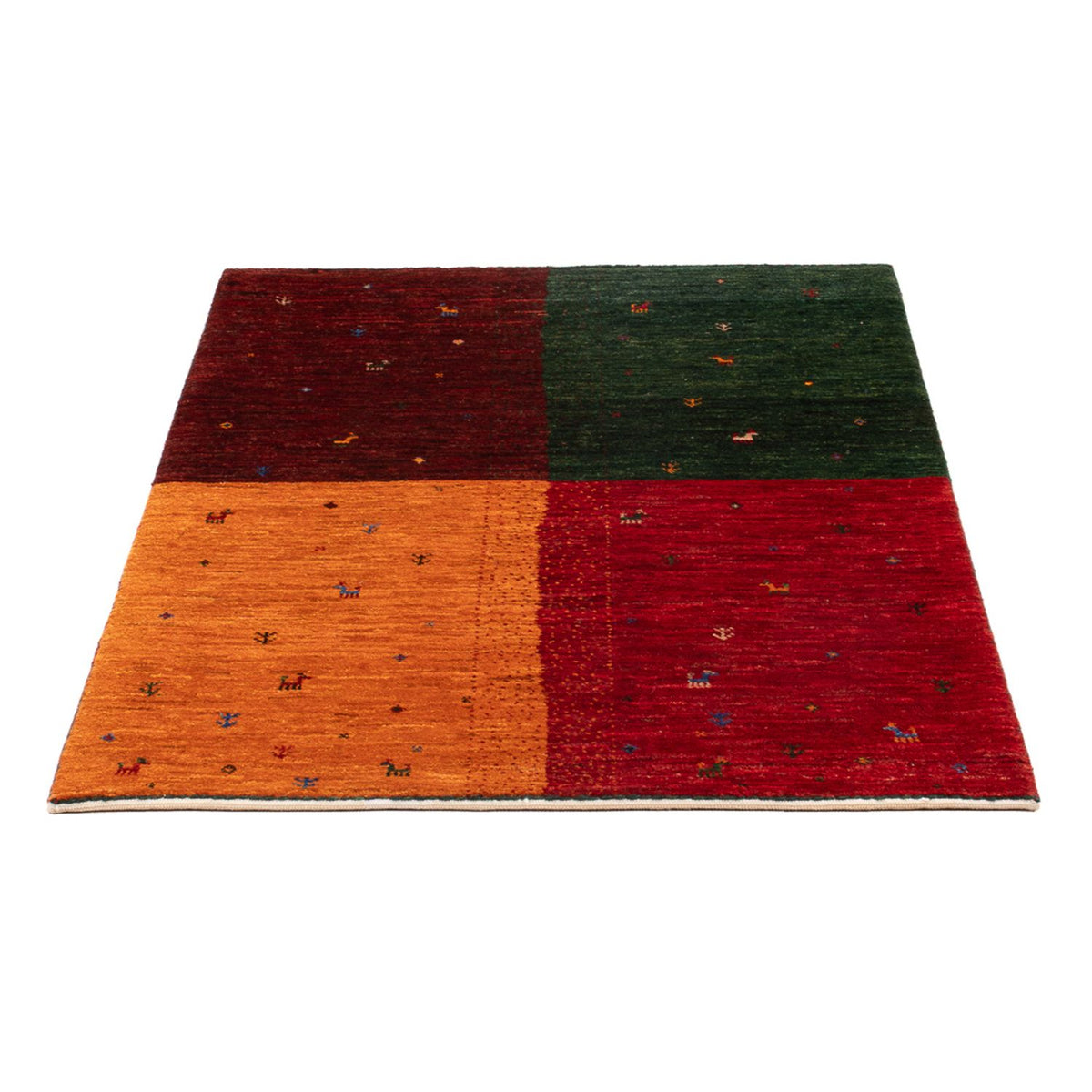 Tapis Gabbeh - Loribaft Persan - 126 x 82 cm - multicolore