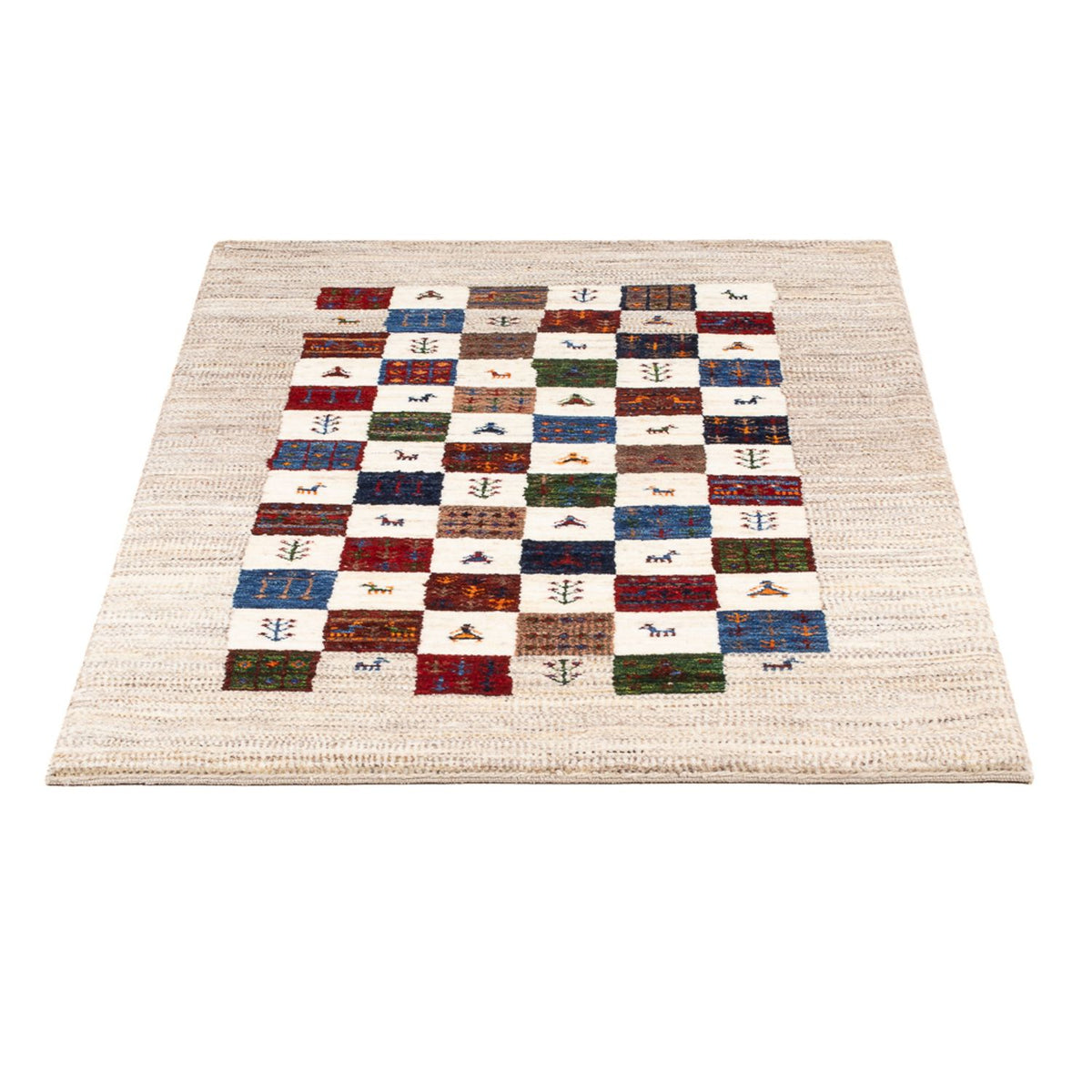 Tapis Gabbeh - Loribaft Persan - 132 x 78 cm - multicolore