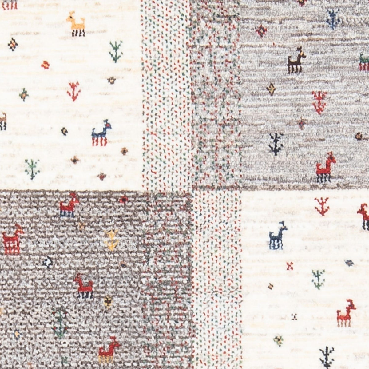 Tapis Gabbeh - Loribaft Persan - 128 x 86 cm - multicolore