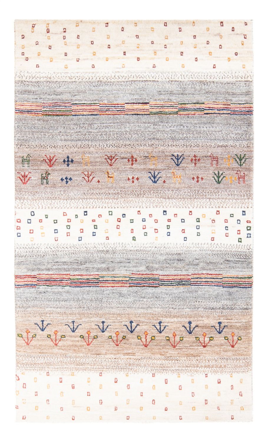 Tapis Gabbeh - Loribaft Persan - 142 x 82 cm - multicolore