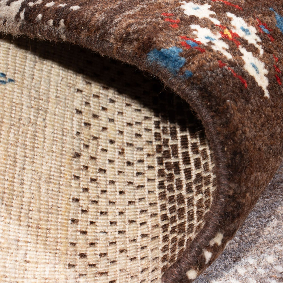 Tapis Gabbeh - Loribaft Persan - 124 x 82 cm - multicolore