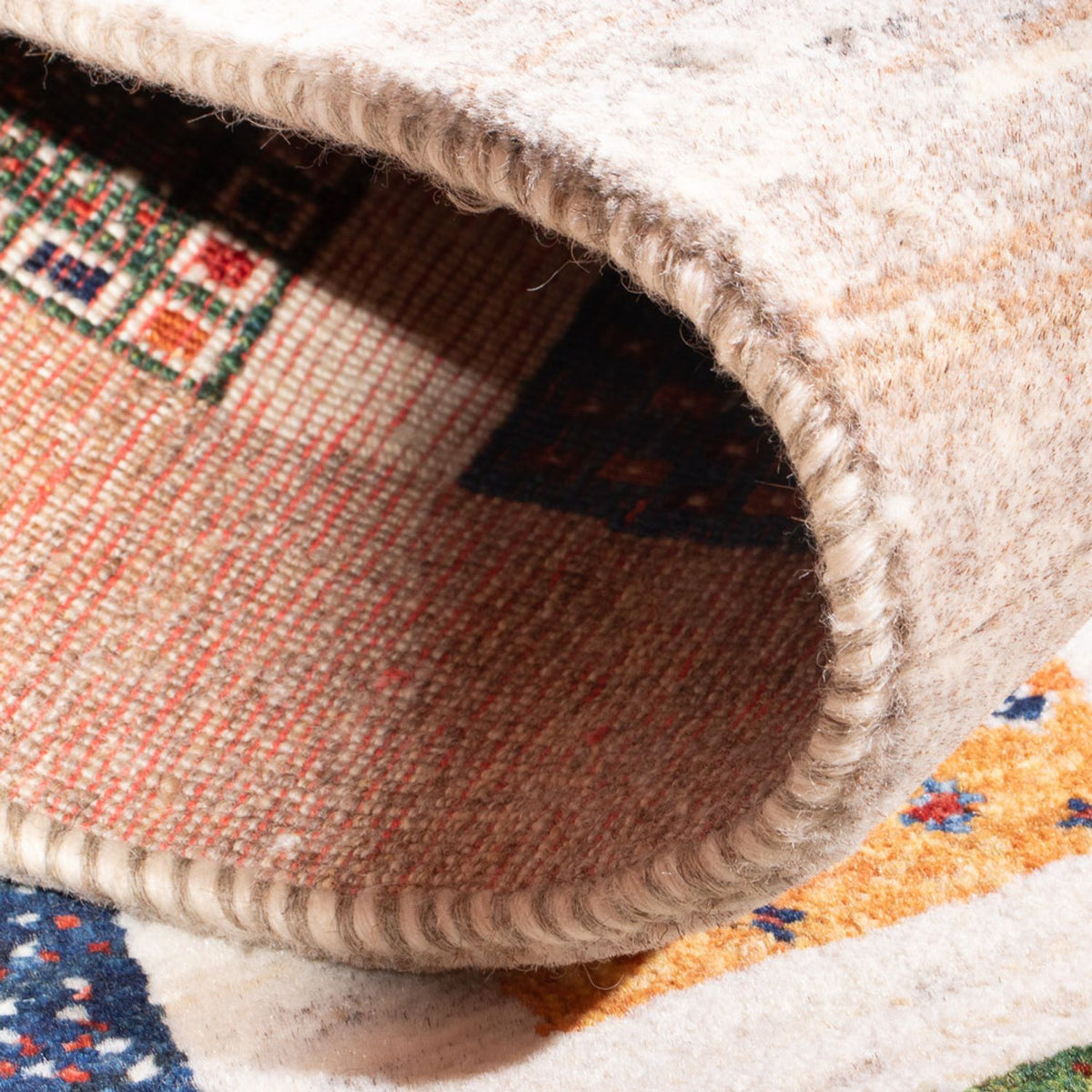 Tapis Gabbeh - Loribaft Persan - 130 x 84 cm - multicolore