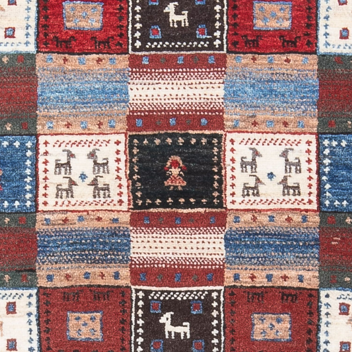 Tapis Gabbeh - Loribaft Persan - 128 x 82 cm - multicolore