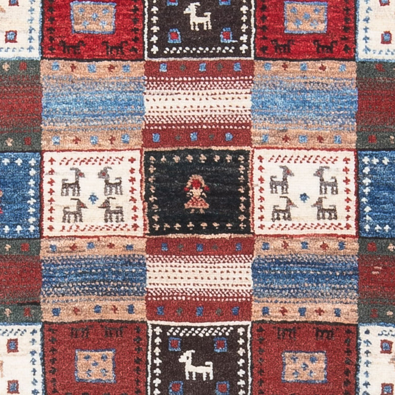 Tapis Gabbeh - Loribaft Persan - 128 x 82 cm - multicolore