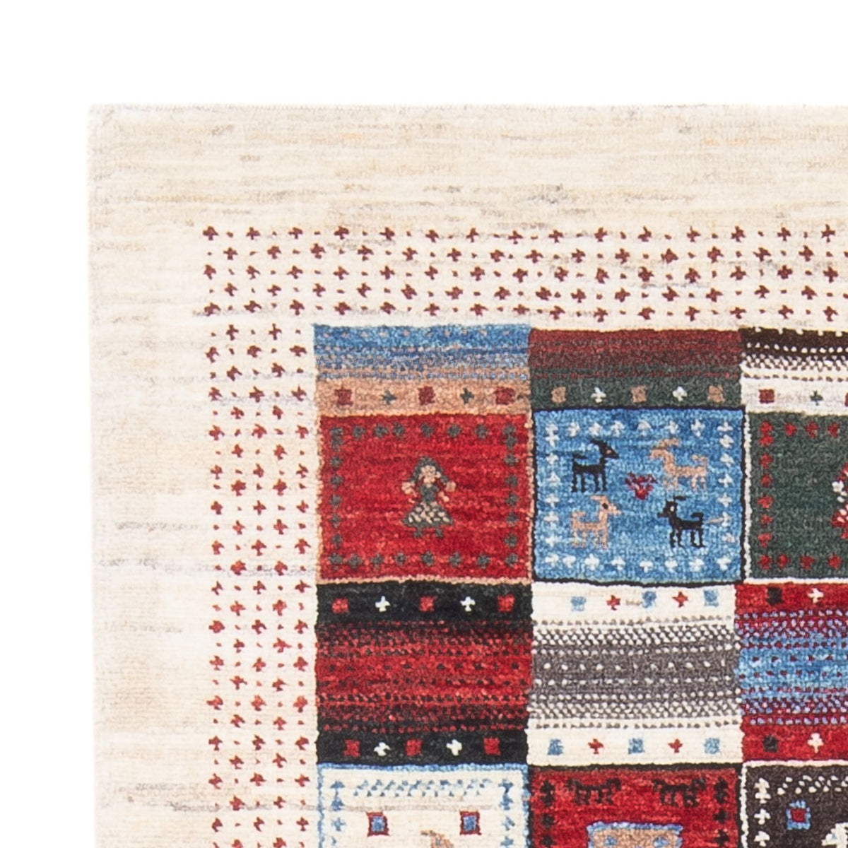 Tapis Gabbeh - Loribaft Persan - 128 x 82 cm - multicolore