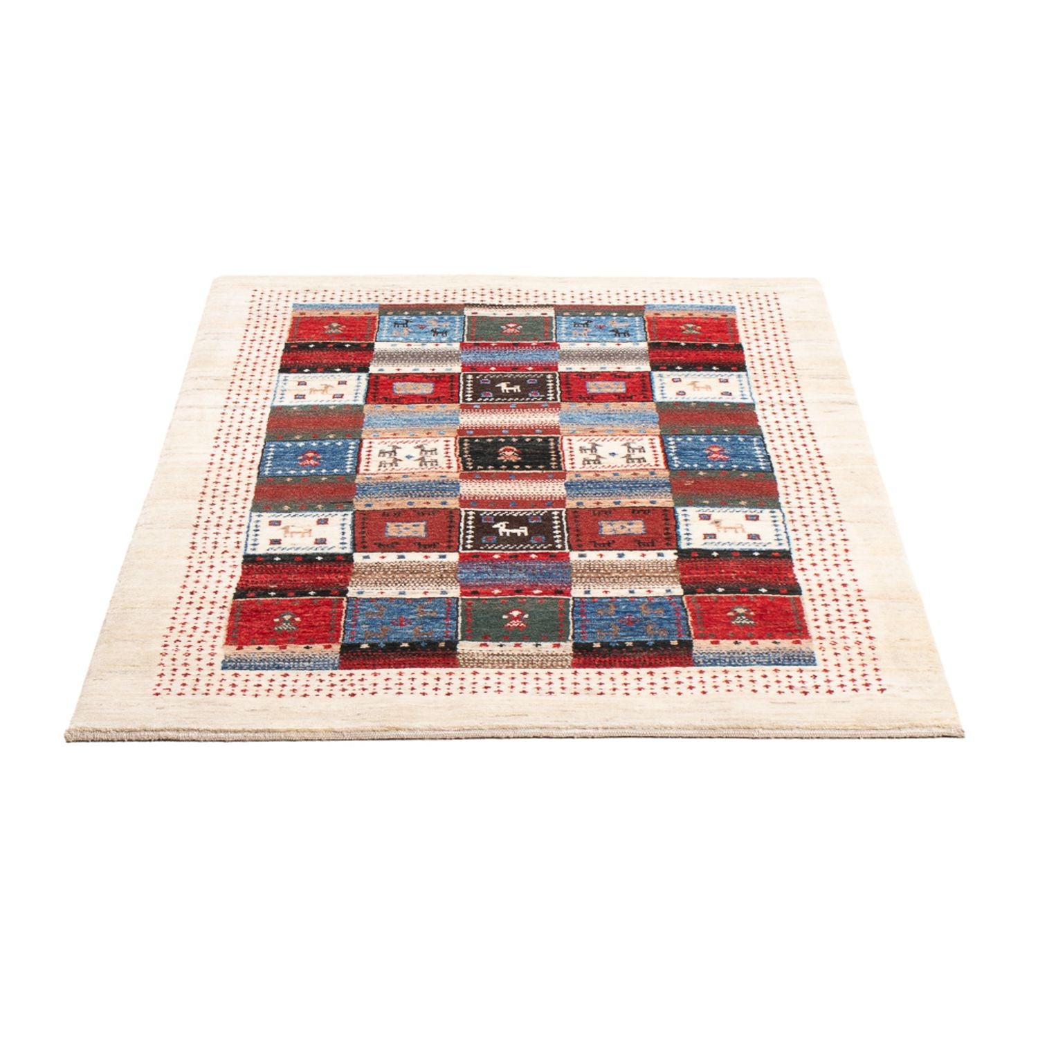 Tapis Gabbeh - Loribaft Persan - 128 x 82 cm - multicolore