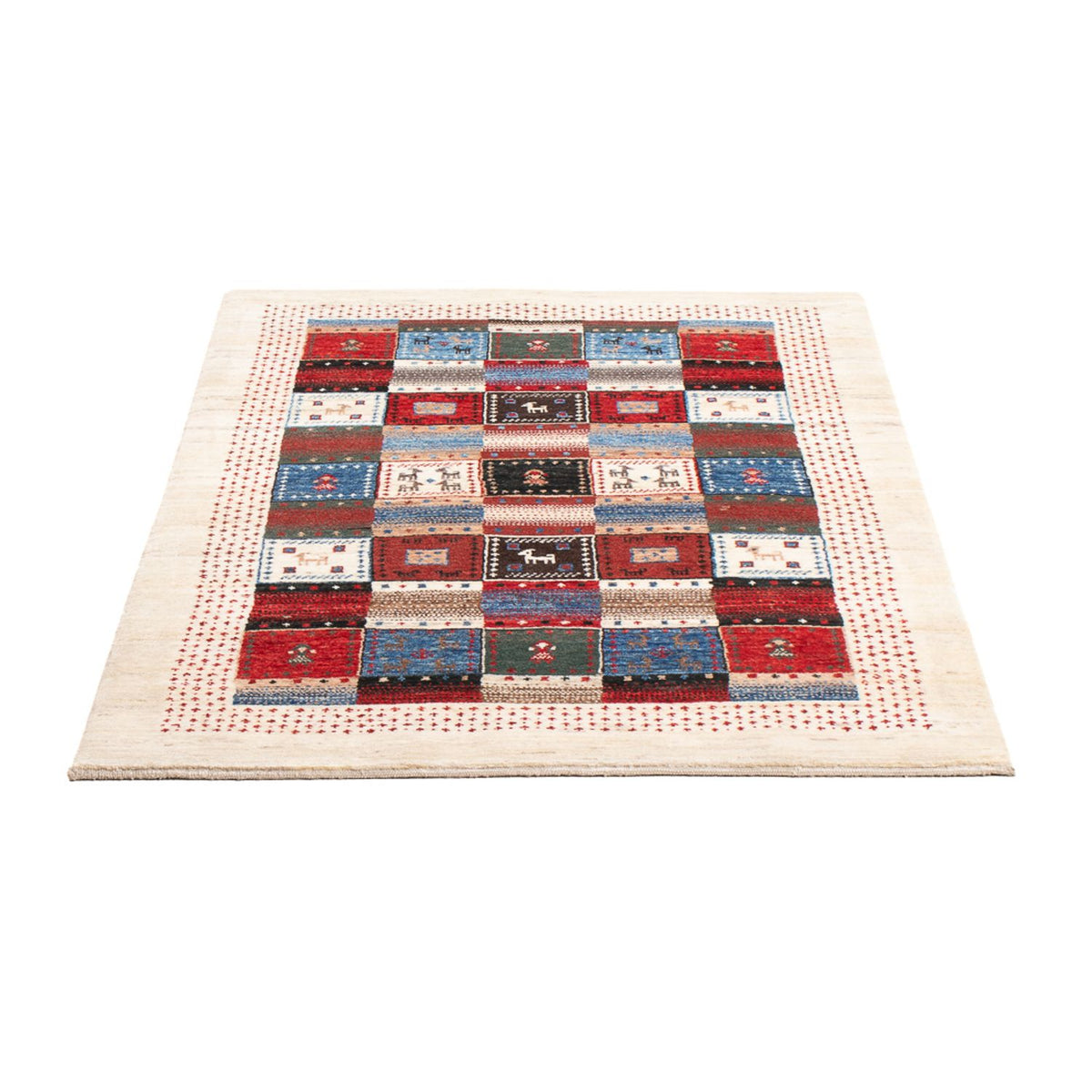 Tapis Gabbeh - Loribaft Persan - 128 x 82 cm - multicolore