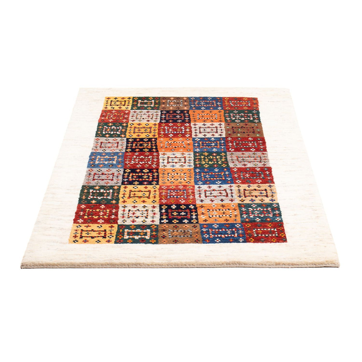 Tapis Gabbeh - Loribaft Persan - 136 x 85 cm - multicolore