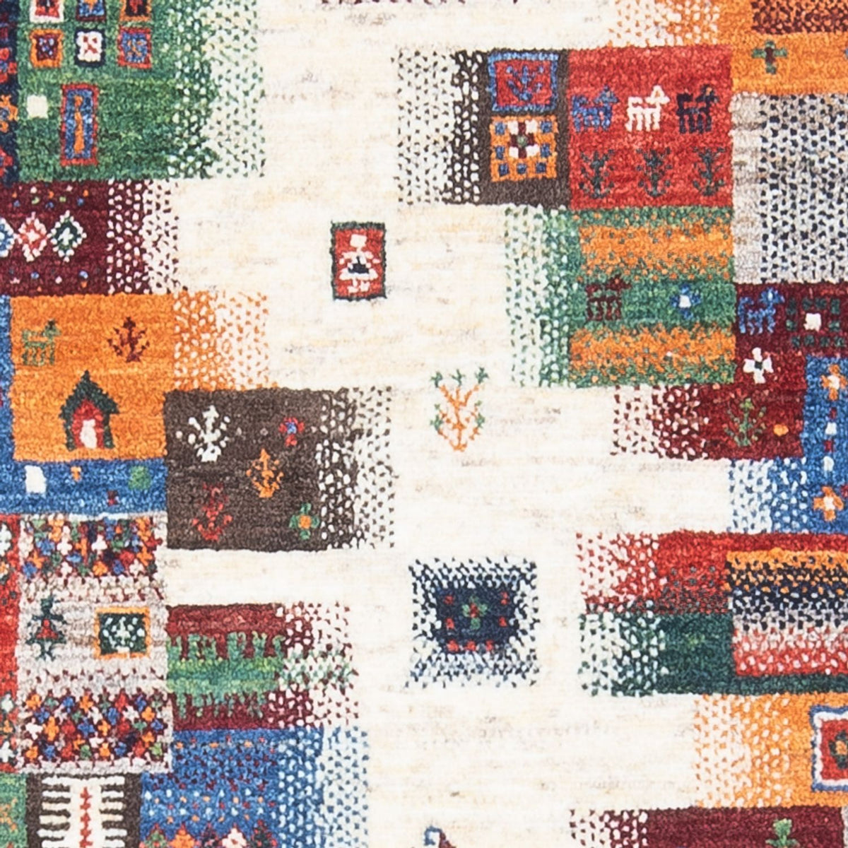 Tapis Gabbeh - Loribaft Persan - 136 x 85 cm - multicolore