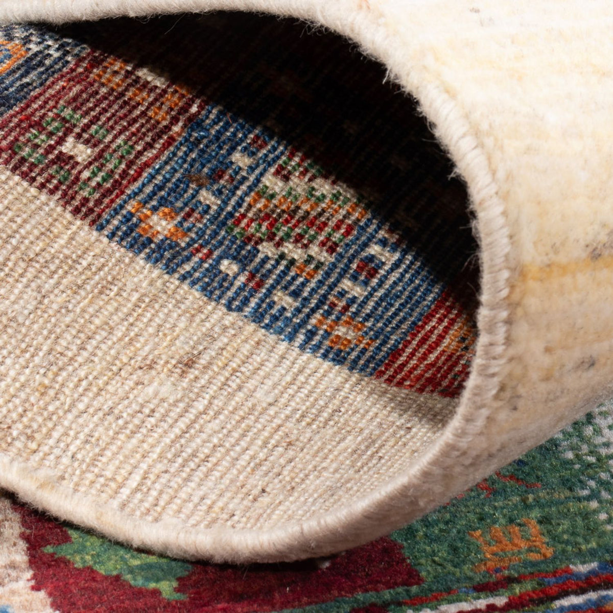 Tapis Gabbeh - Loribaft Persan - 136 x 85 cm - multicolore