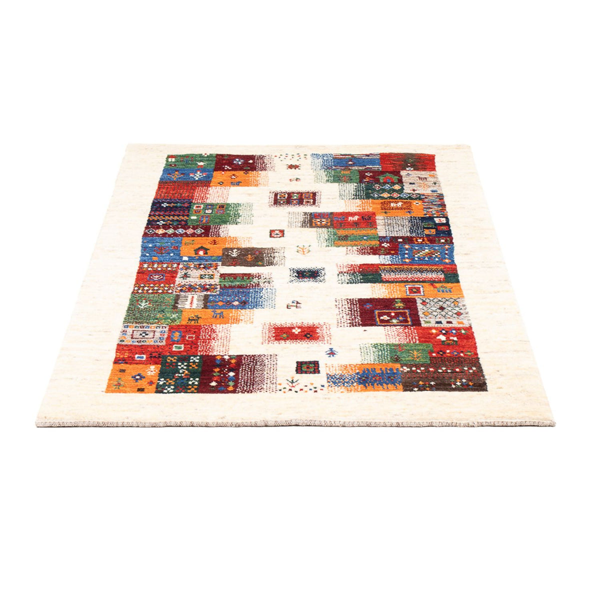 Tapis Gabbeh - Loribaft Persan - 136 x 85 cm - multicolore