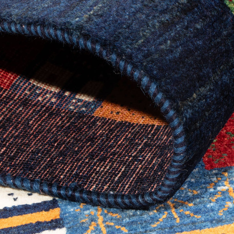 Tapis Gabbeh - Loribaft Persan - 129 x 83 cm - multicolore