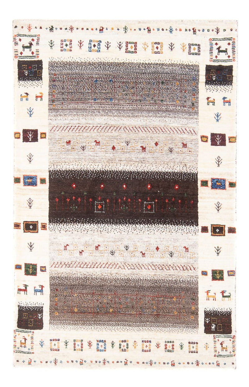Tapis Gabbeh - Loribaft Persan - 126 x 84 cm - multicolore