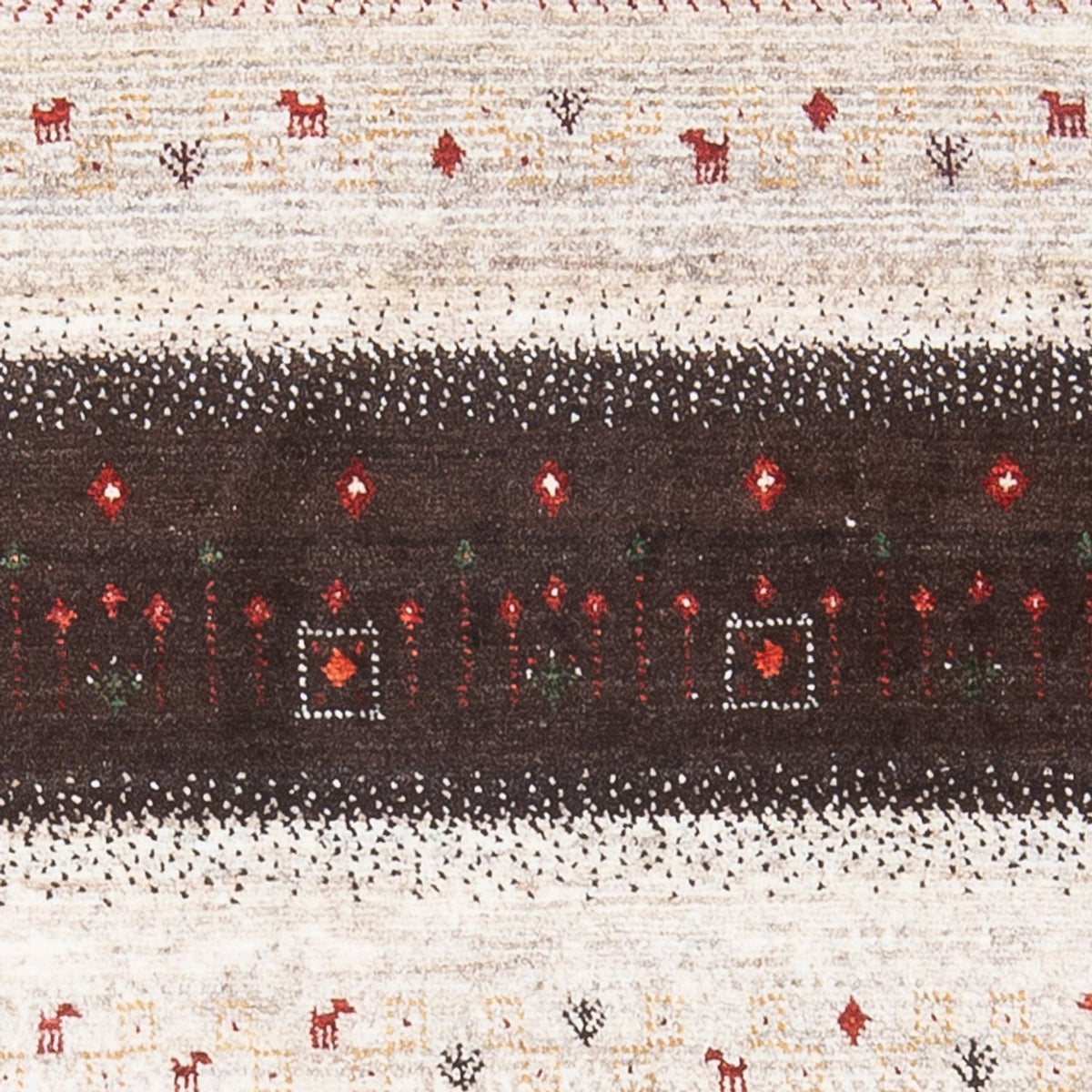 Tapis Gabbeh - Loribaft Persan - 126 x 84 cm - multicolore