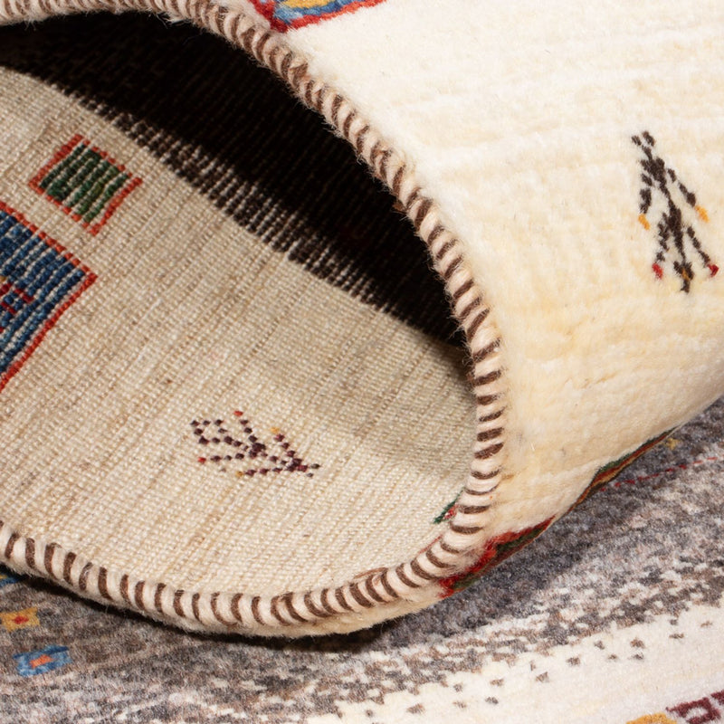 Tapis Gabbeh - Loribaft Persan - 126 x 84 cm - multicolore