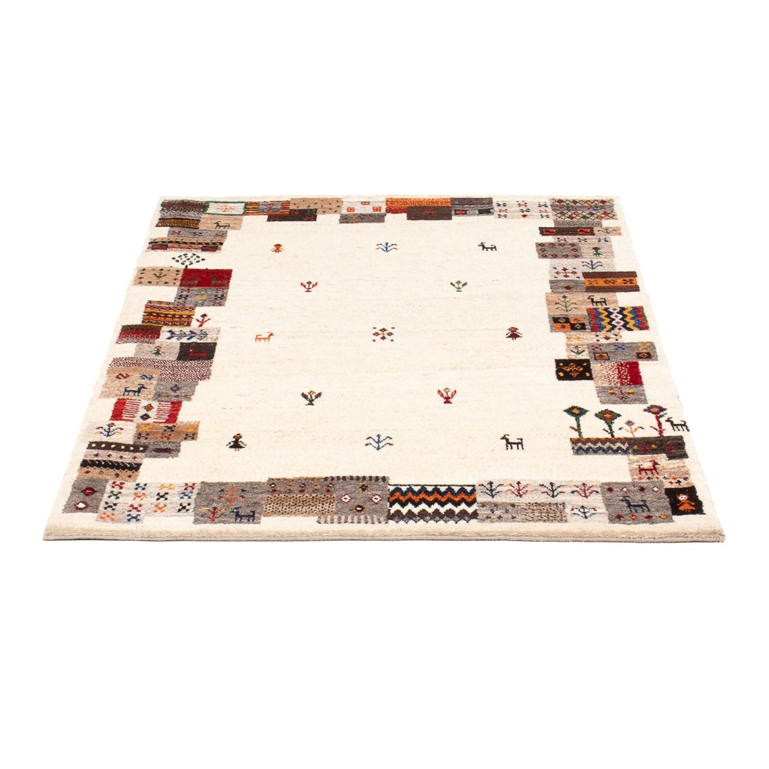 Tapis Gabbeh - Loribaft Persan - 126 x 88 cm - multicolore