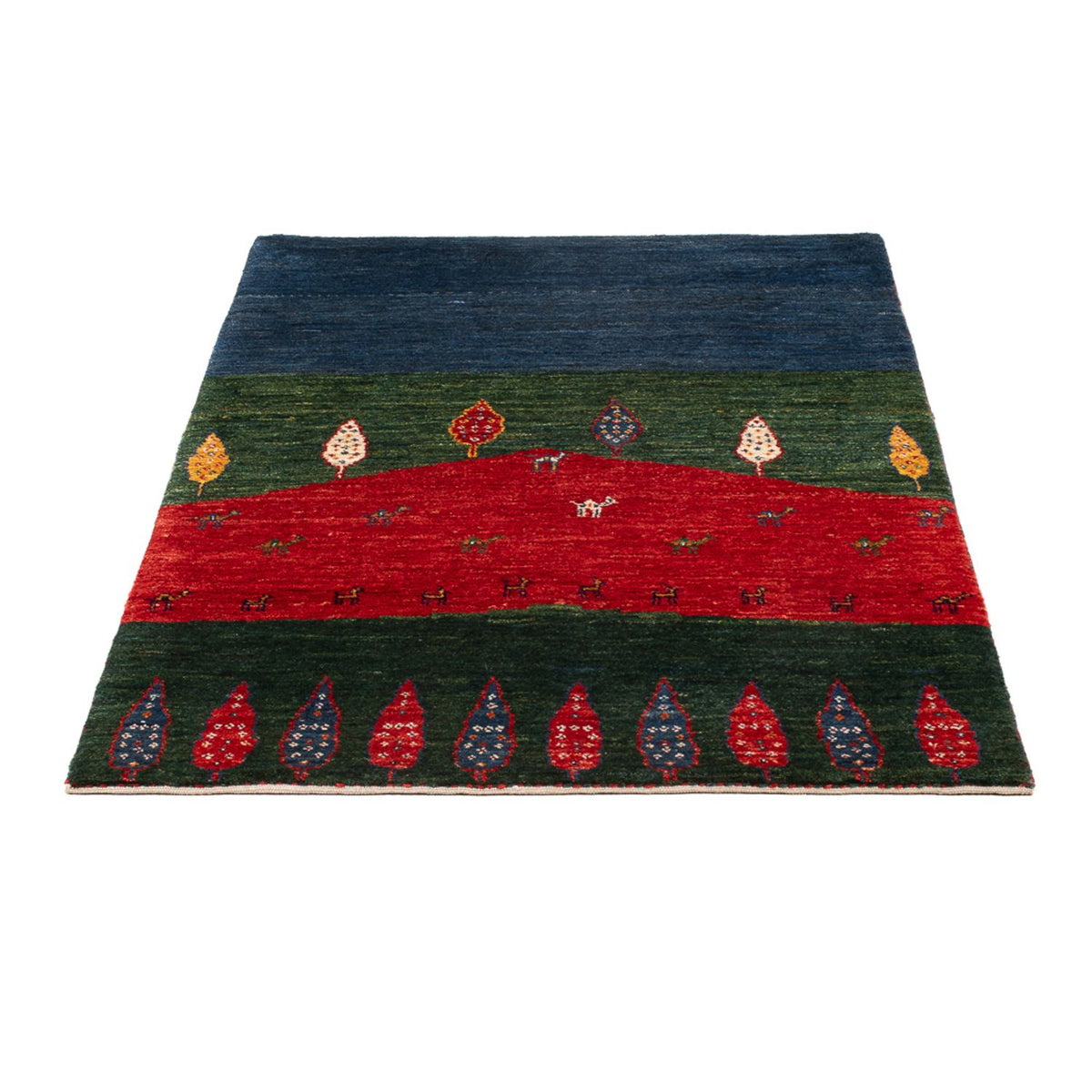 Tapis Gabbeh - Loribaft Persan - 131 x 81 cm - multicolore
