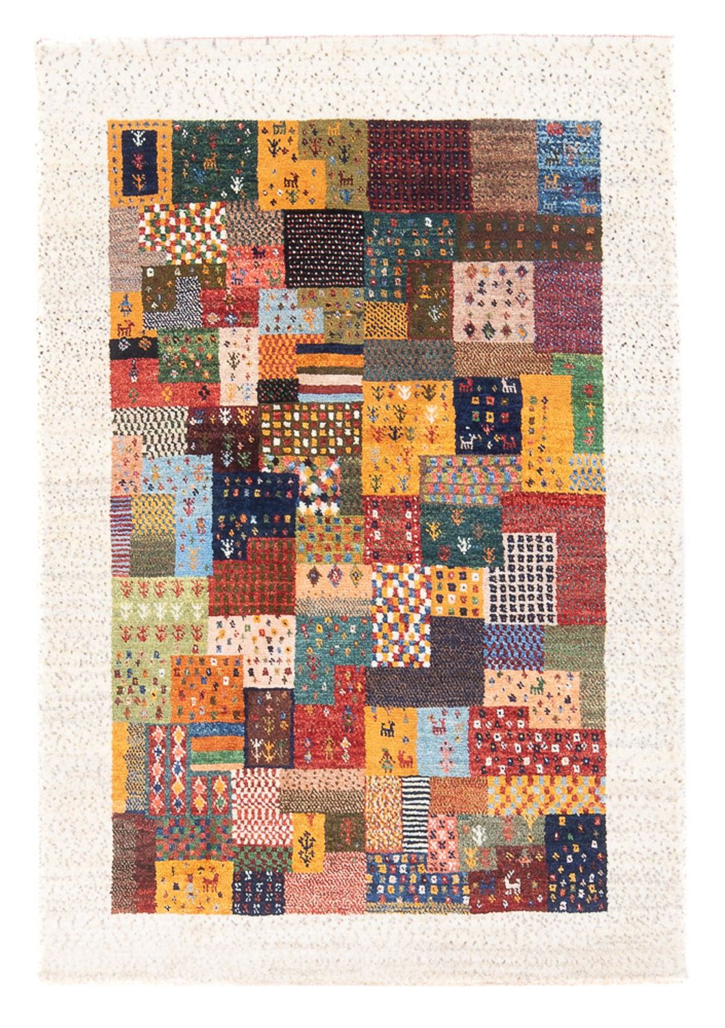 Tapis Gabbeh - Loribaft Persan - 134 x 82 cm - multicolore