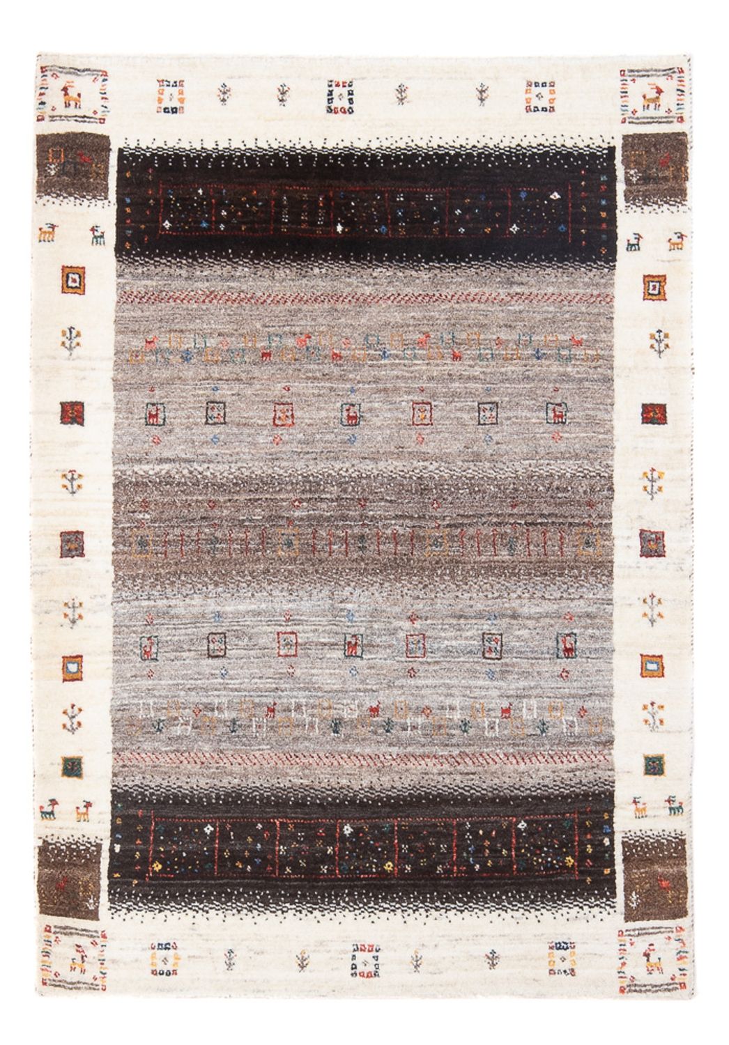 Tapis Gabbeh - Loribaft Persan - 125 x 87 cm - multicolore
