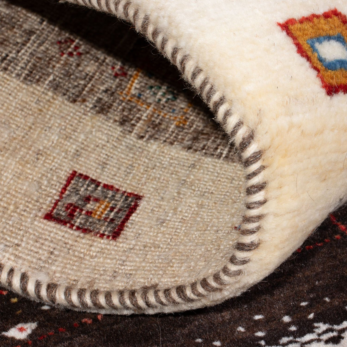 Tapis Gabbeh - Loribaft Persan - 125 x 87 cm - multicolore