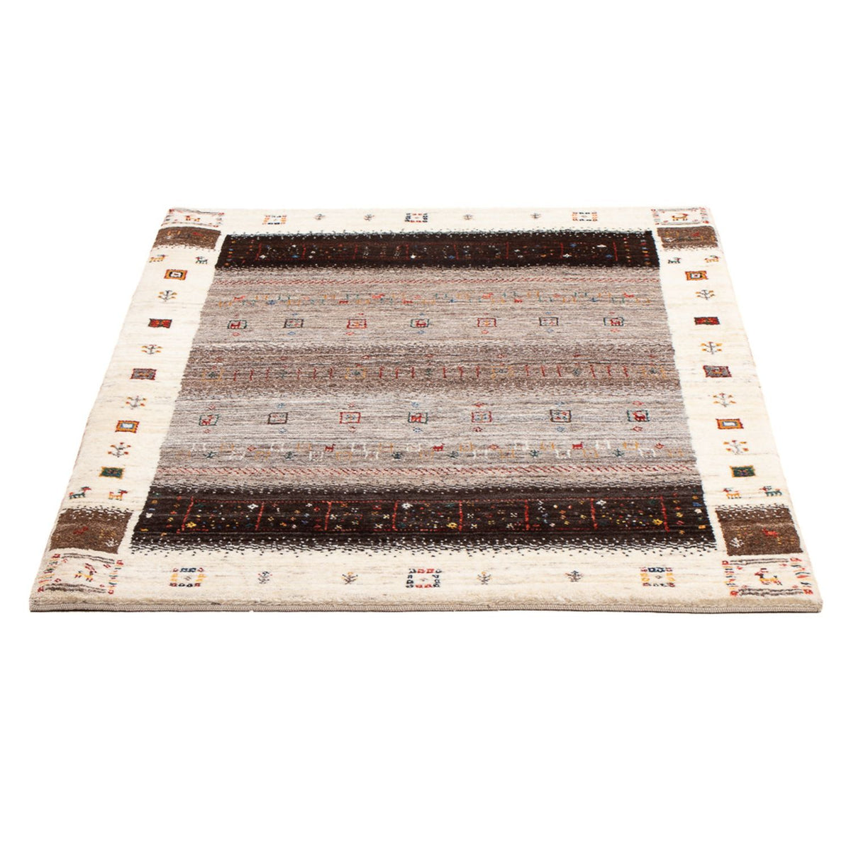 Tapis Gabbeh - Loribaft Persan - 125 x 87 cm - multicolore