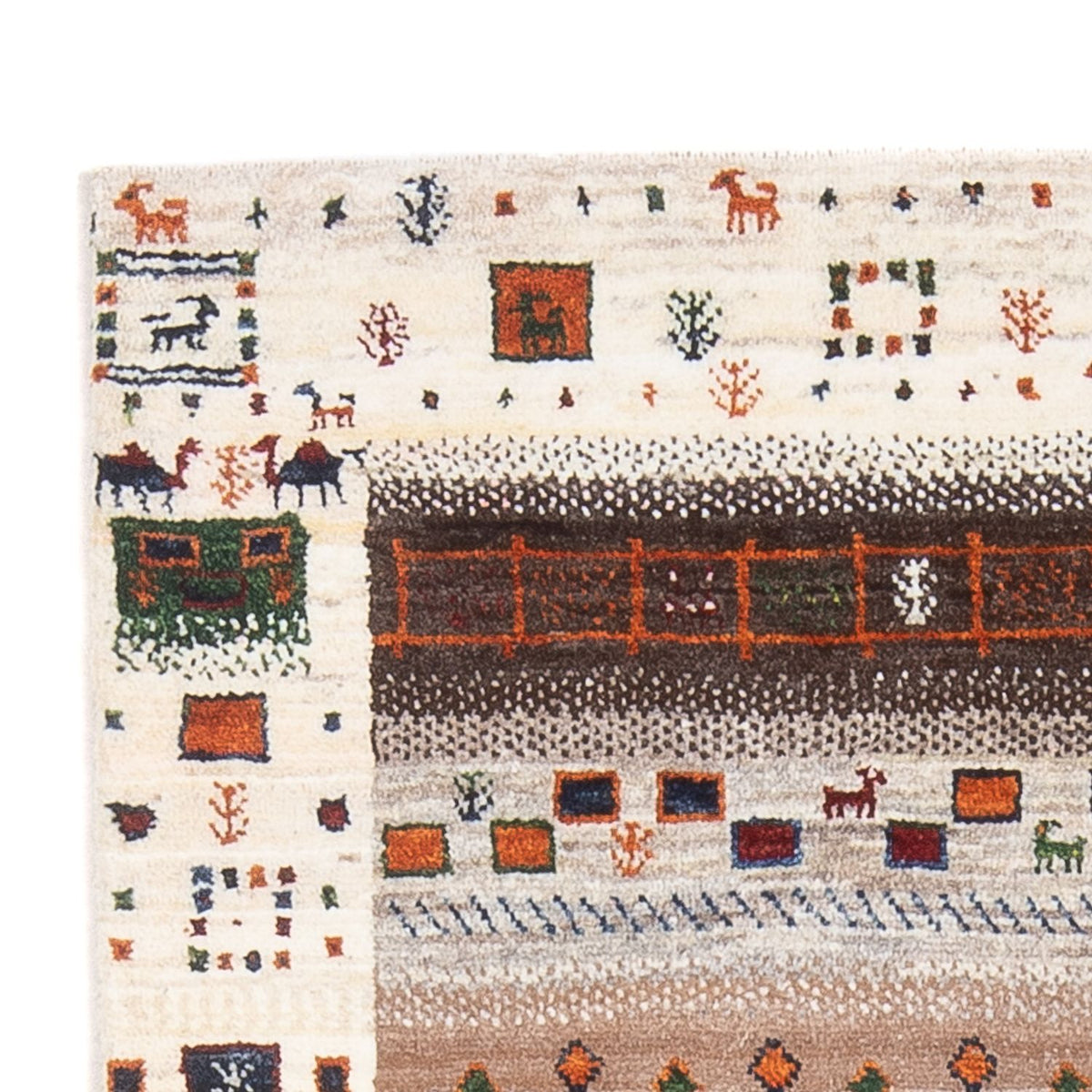 Tapis Gabbeh - Loribaft Persan - 127 x 84 cm - multicolore