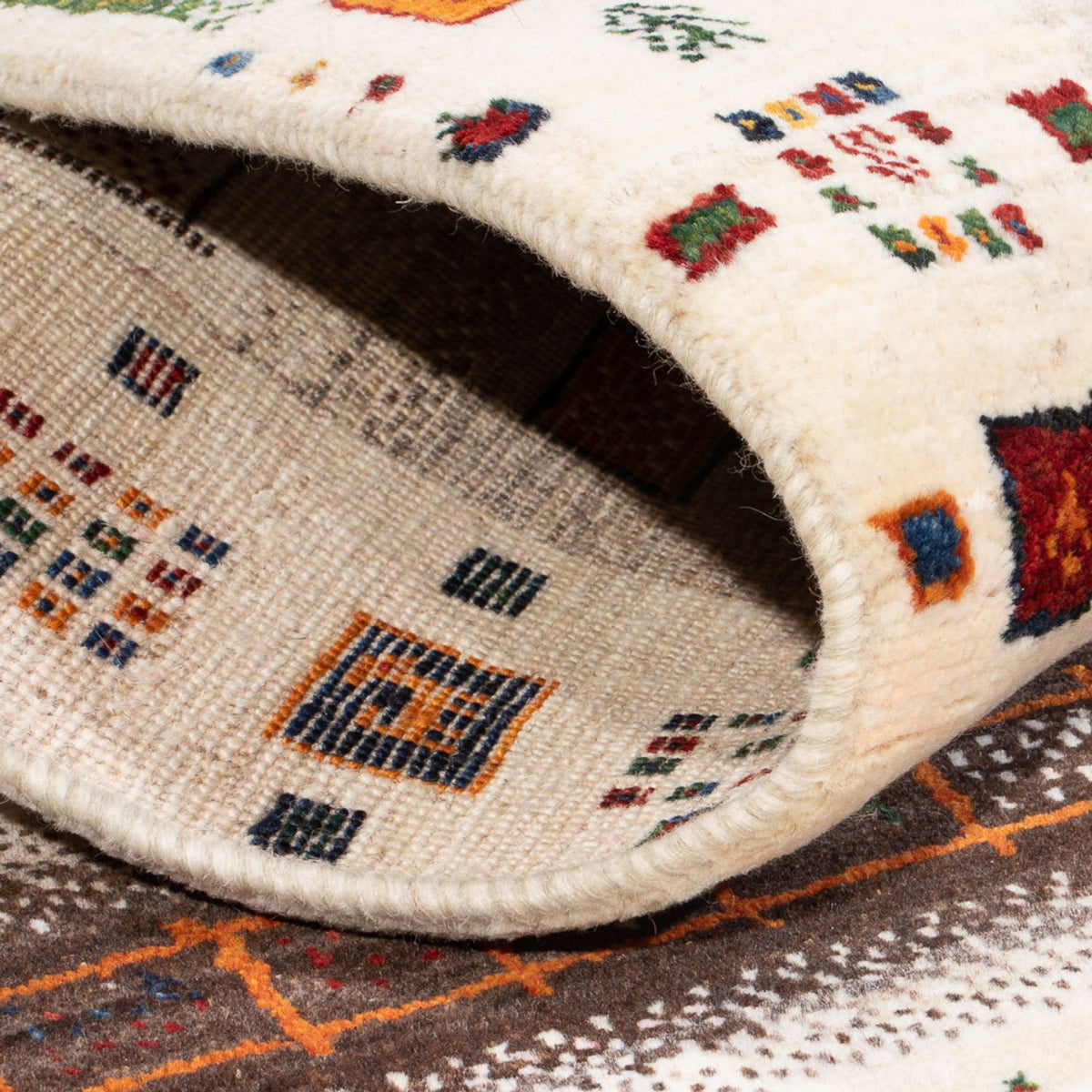 Tapis Gabbeh - Loribaft Persan - 127 x 84 cm - multicolore