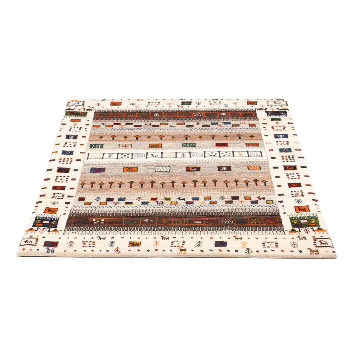 Tapis Gabbeh - Loribaft Persan - 127 x 84 cm - multicolore