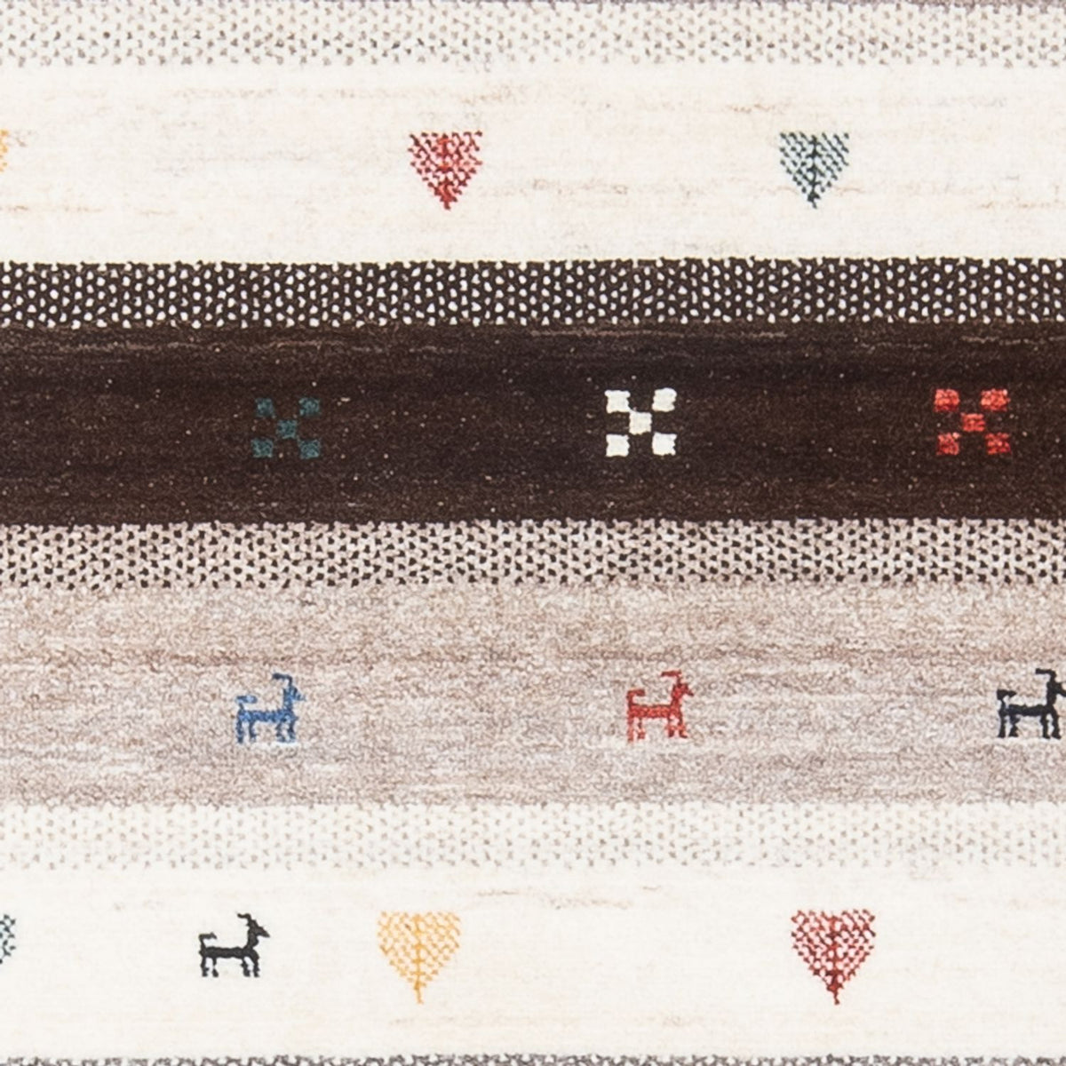 Tapis Gabbeh - Loribaft Persan - 130 x 85 cm - multicolore