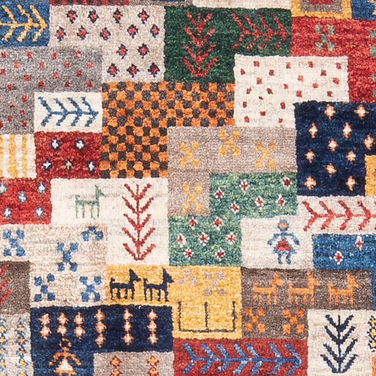 Tapis Gabbeh - Loribaft Persan - 129 x 78 cm - multicolore