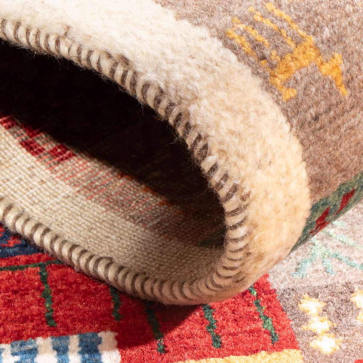 Tapis Gabbeh - Loribaft Persan - 129 x 78 cm - multicolore