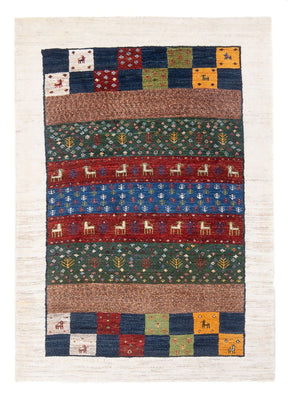 Tapis Gabbeh - Loribaft Persan - 131 x 86 cm - multicolore