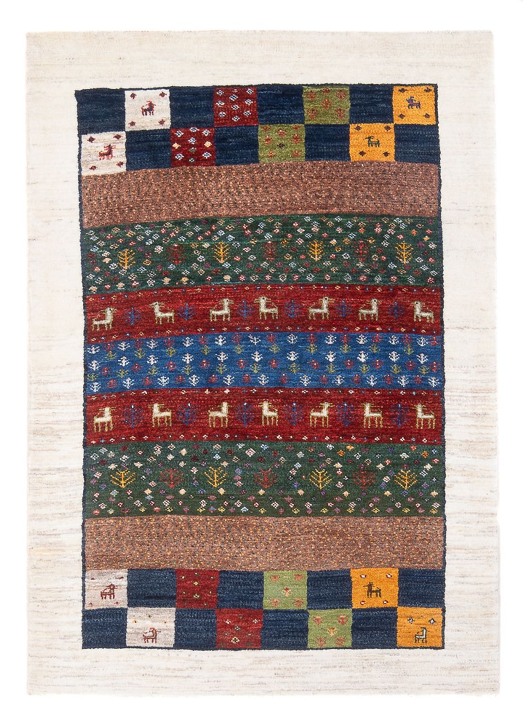 Tapis Gabbeh - Loribaft Persan - 131 x 86 cm - multicolore
