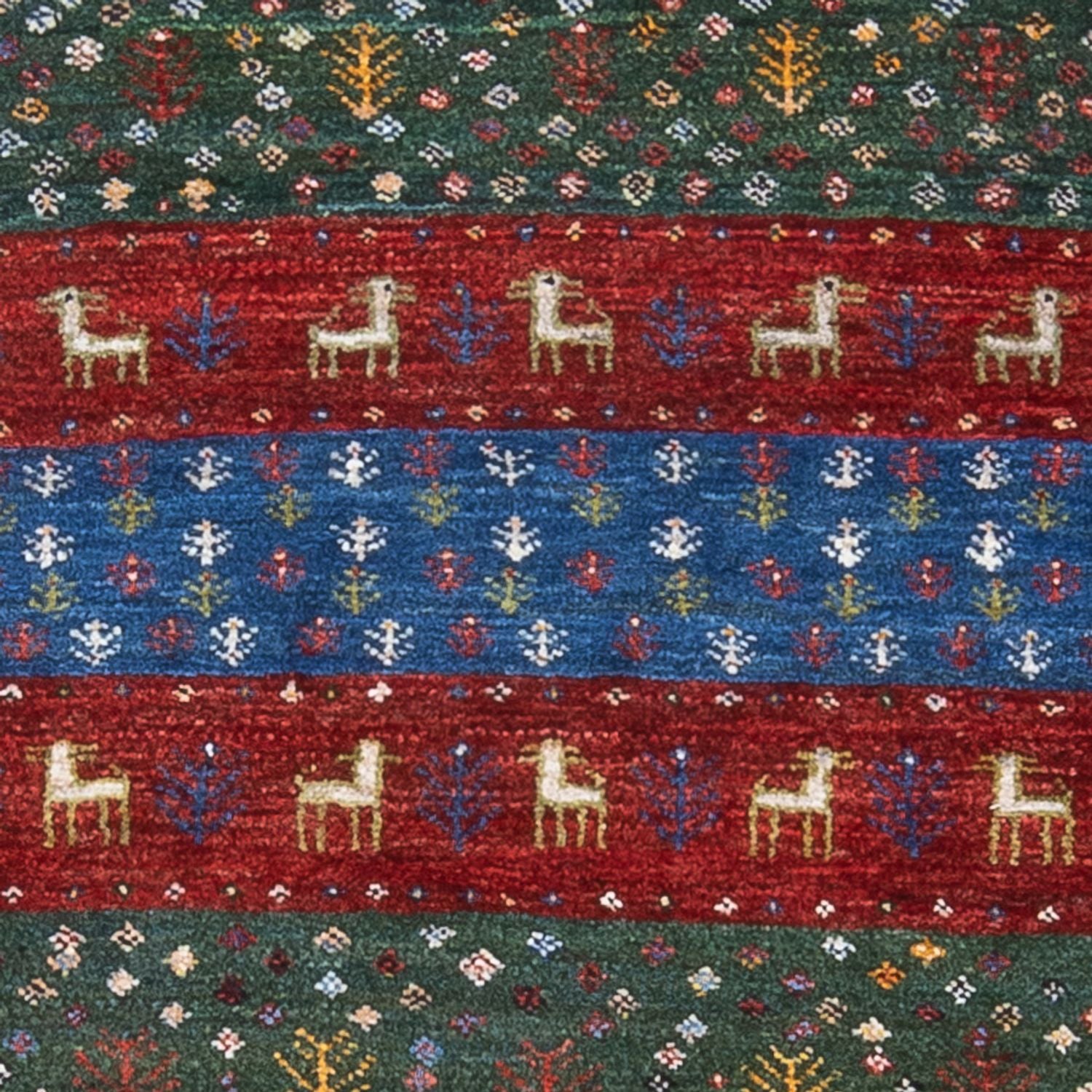 Tapis Gabbeh - Loribaft Persan - 131 x 86 cm - multicolore