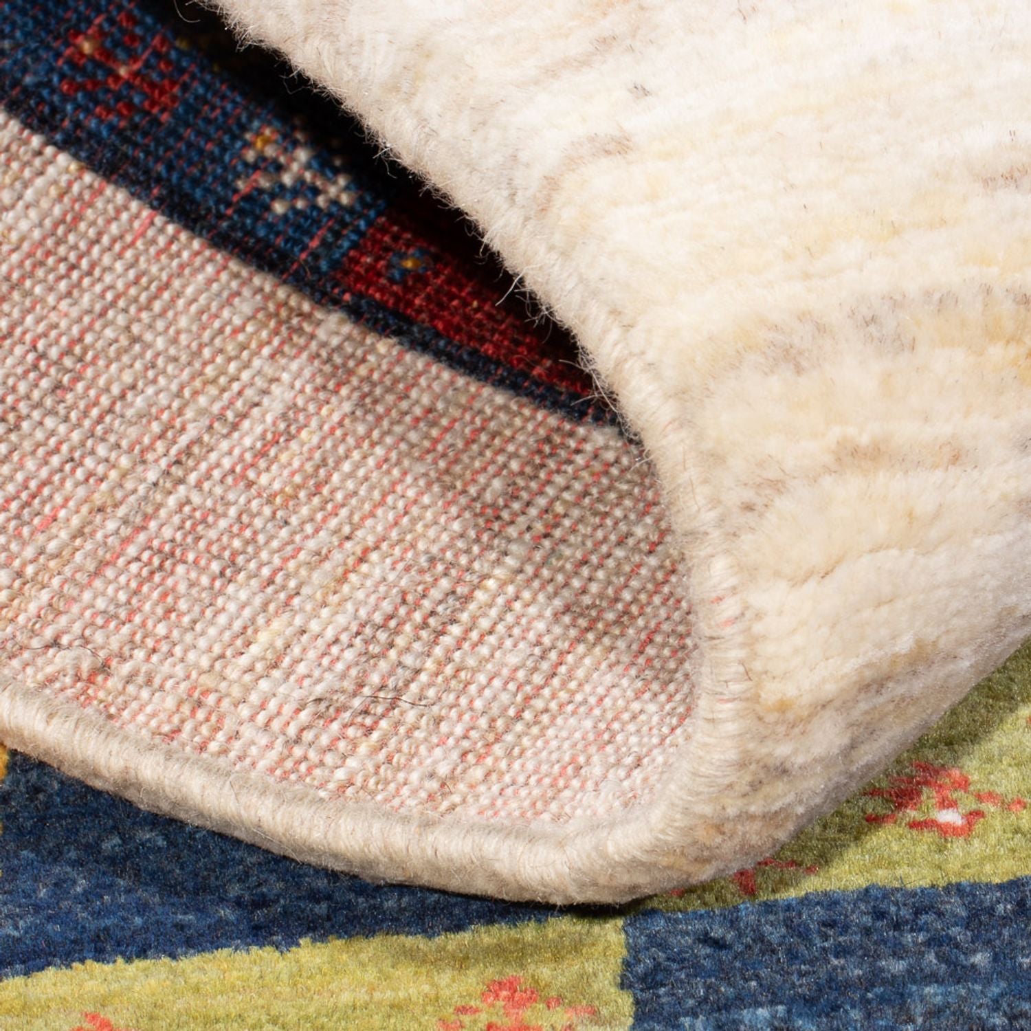 Tapis Gabbeh - Loribaft Persan - 131 x 86 cm - multicolore