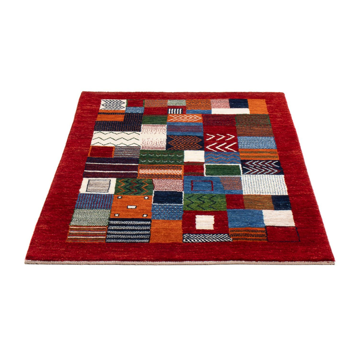 Tapis Gabbeh - Loribaft Persan - 138 x 83 cm - multicolore