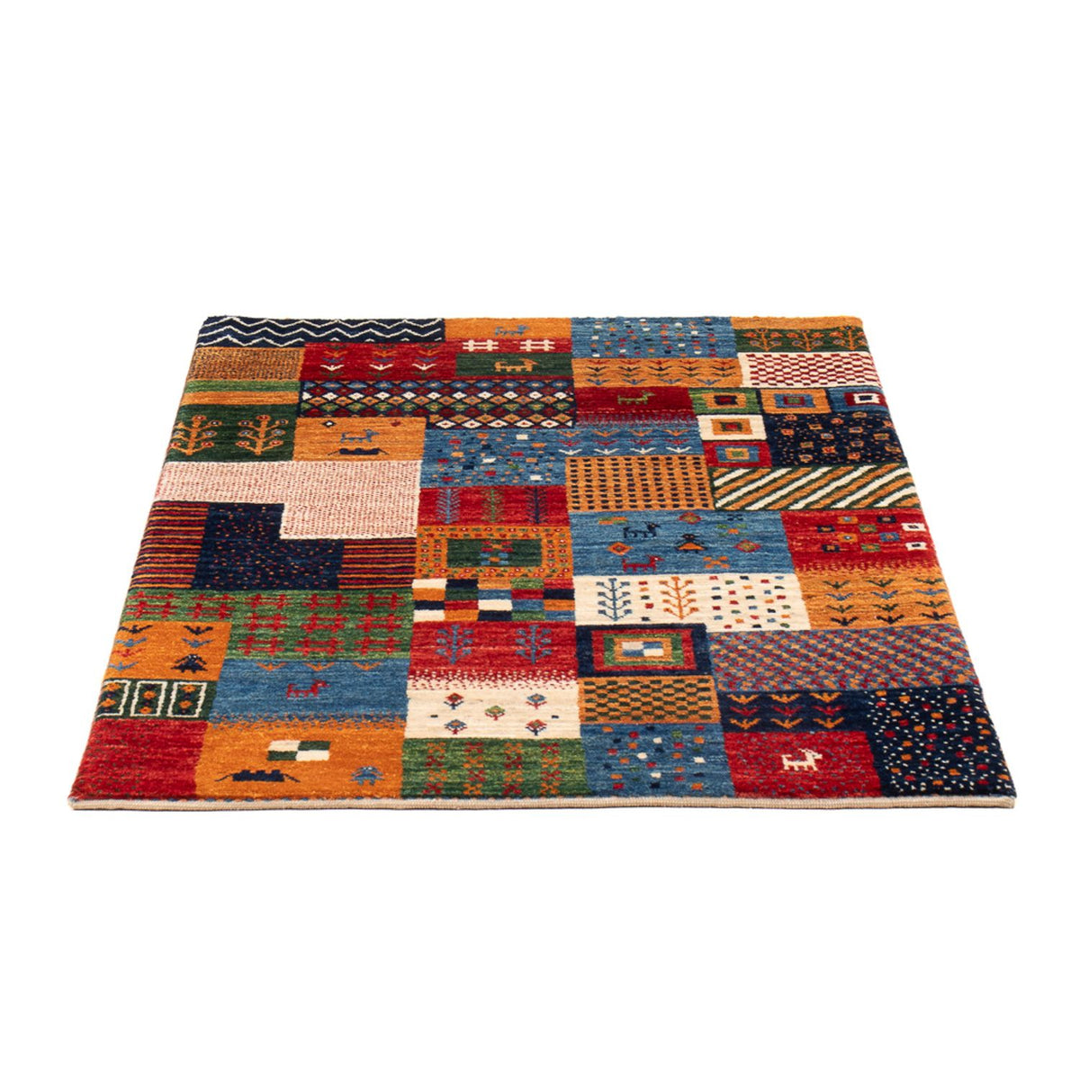 Tapis Gabbeh - Loribaft Persan - 130 x 82 cm - multicolore
