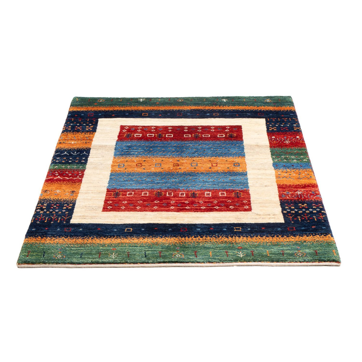 Tapis Gabbeh - Loribaft Persan - 138 x 83 cm - multicolore