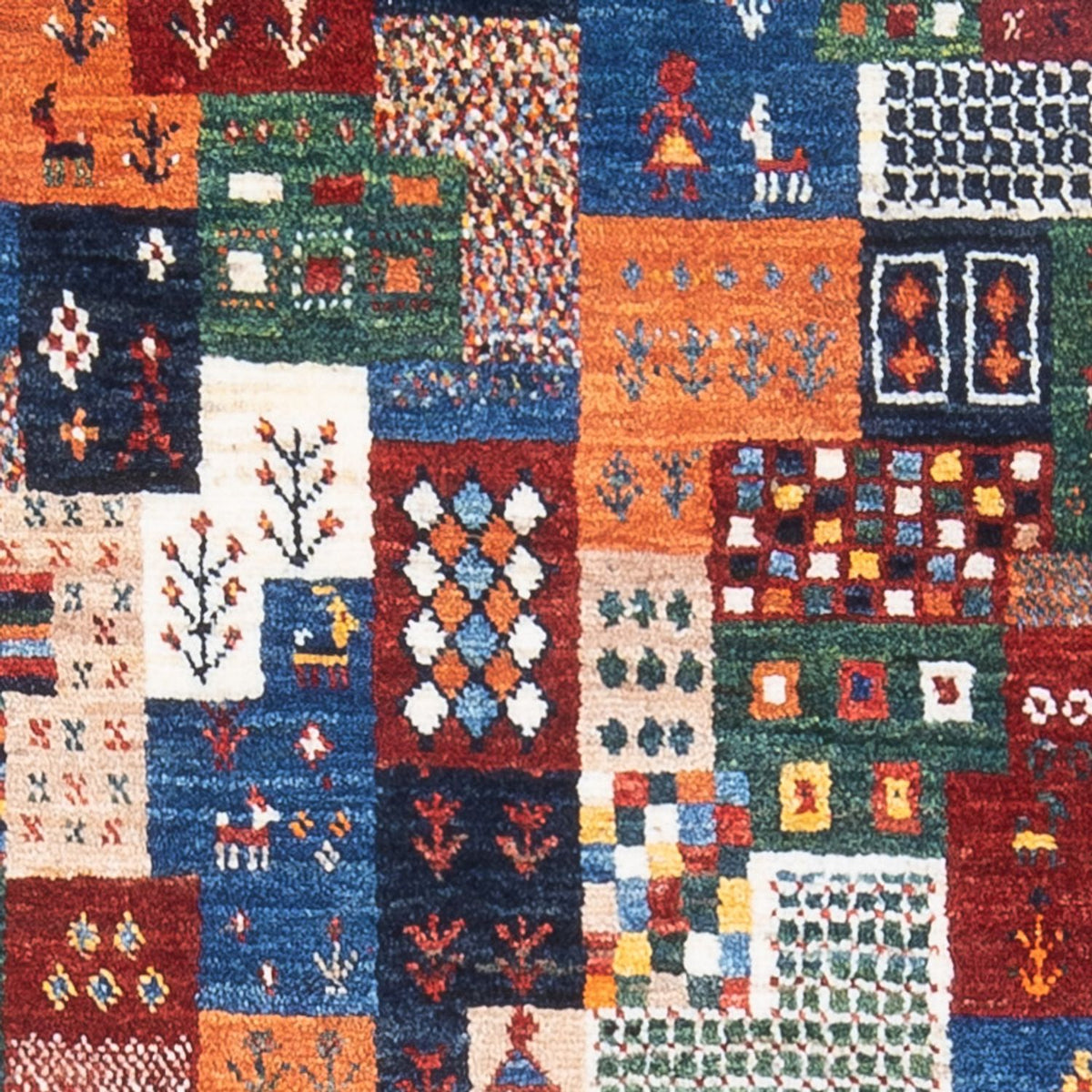 Tapis Gabbeh - Loribaft Persan - 125 x 84 cm - multicolore