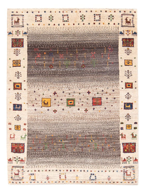 Tapis Gabbeh - Loribaft Persan - 123 x 86 cm - multicolore