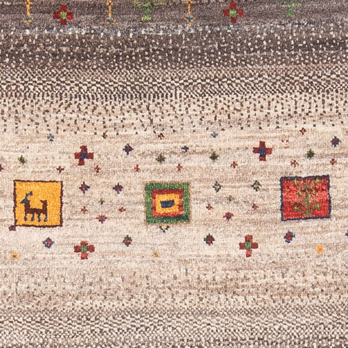 Tapis Gabbeh - Loribaft Persan - 123 x 86 cm - multicolore