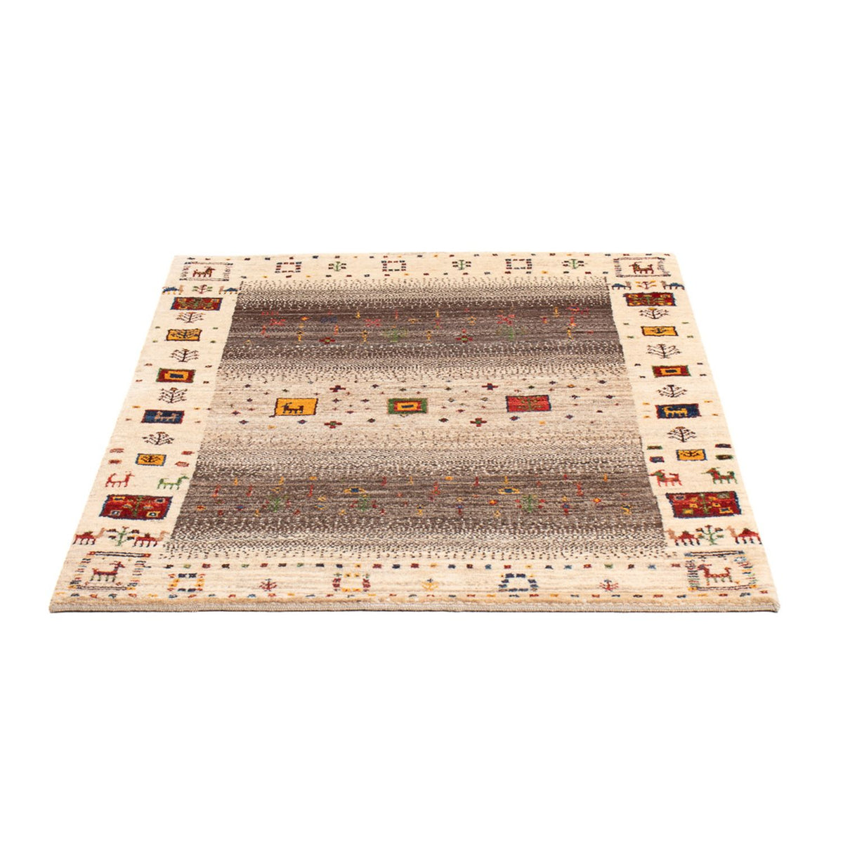 Tapis Gabbeh - Loribaft Persan - 123 x 86 cm - multicolore