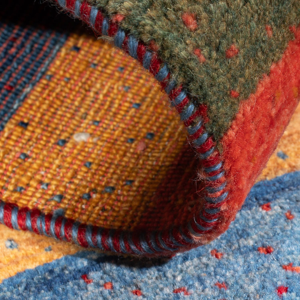 Tapis Gabbeh - Loribaft Persan - 129 x 87 cm - multicolore