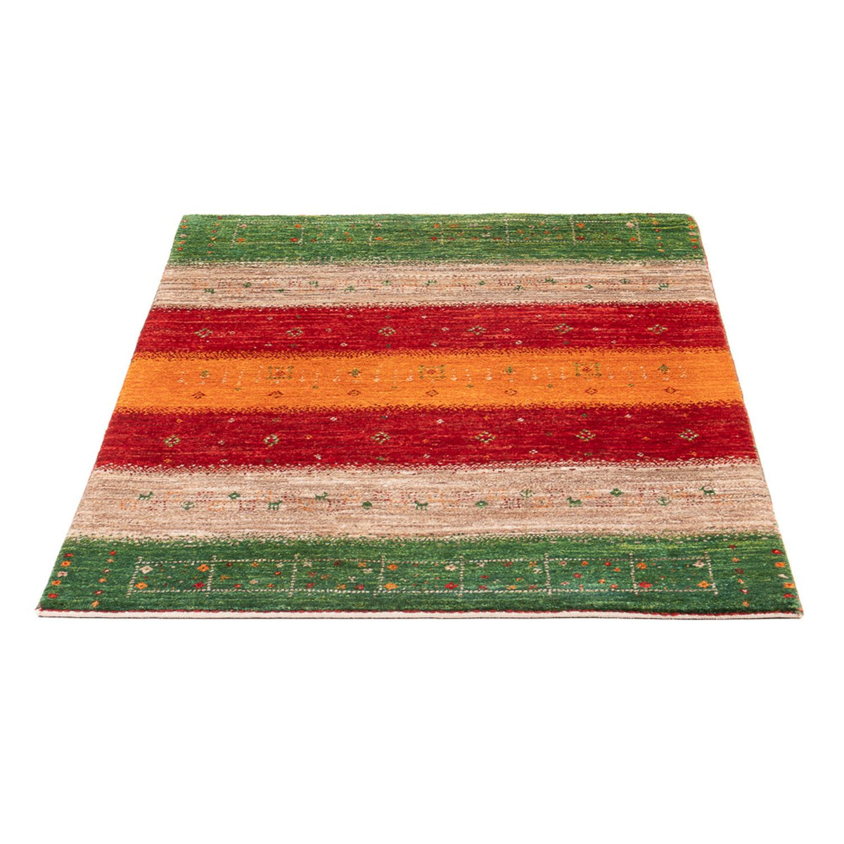 Tapis Gabbeh - Loribaft Persan - 135 x 85 cm - multicolore